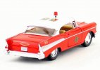 1:40 Kids Red 1957 Diecast Chevrolet Bel Air Fire Engine Toy