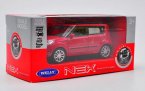 1:36 Scale Creamy White / Red Welly Diecast Kia Soul Toy