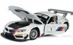 White 1:24 Scale Diecast BMW Z4 GT3 Model