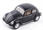 Kids 1:28 Scale Pink /Black / Yellow Diecast 1967 VW Beetle Toy