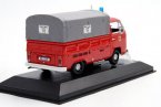 Red 1:43 Scale Fire Fighting Die-Cast VW T2 Pritsche Model