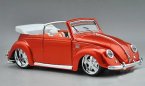 Orange 1:18 Scale Maisto Diecast 1951 VW Beetle Cabriolet Model