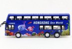 Blue Kids Hong Kong Sea World Die-cast Double Decker Bus Toy