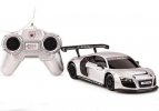 Kids 1:24 Scale White / Silver R/C Audi R8 LMS Toy