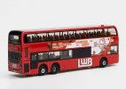 Red Tiny LWB Diecast ADL Enviro 500 MMC Double Decker Bus Model