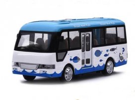 1:40 Scale Kids Blue-White Diecast City Bus Toy