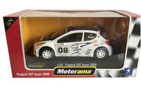 1:24 Scale White Diecast PEUGEOT 207 Super 2000 Model