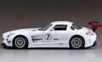 1:24 White MotorMax Diecast Mercedes-Benz SLS AMG GT3 Model