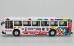 White 1:76 Scale MAXELL AD. Diecast FLXIBLE Bus Model