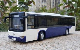 1:42 Scale Blue-White Diecast Higer City Bus Model