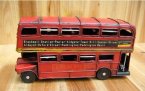 Classical Retro Red Iron-Made Double Decker London Bus Model