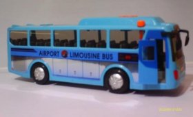 Blue Kids Multifunction Electric Airport Limousine Bus Toy