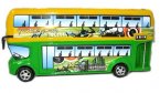 Plastics Blue / Red / Green Long Scale Double-Decker Bus Toy