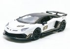 1:32 Scale White /Black Diecast Lamborghini Aventador SVJ63 Toy