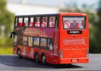 Red Diecast Zonson Smart Auto BAZN Double Decker Bus Model