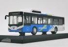 1:64 Scale Blue Diecast BYD 12M Battery Electric City Bus Model