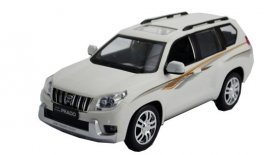 1:16 Scale White R/C Toyota LAND CRUISER PRADO Toy