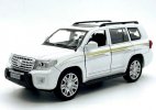 Black / White 1:32 Scale Diecast Toyota Land Cruiser SUV Toy