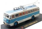 1:64 Blue-White Diecast Old BeiJing BK540 Trolley Bus Model