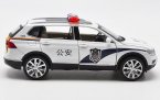White Kids 1:32 Scale Police Diecast VW Tiguan L SUV Toy