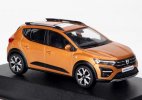 Orange 1:43 Scale NOREV Diecast Dacia Sandero Stepway Model