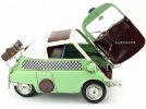 Green Retro 1:10 Scale Tinplate 1957 BMW Isetta Taxi Model