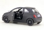 1:36 Scale Kids Matte Black Diecast Fiat 500 Car Toy