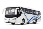 White 1:36 Scale Diecast BYD C9 Pure Electric Bus Model