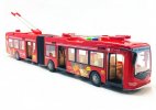 Large Scale Kids Red Plastics Articulated City Express Bus Toy