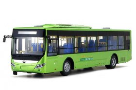 Green 1:43 Scale Die-cast YuTong ZK6125BEVG7 E12 Bus Model