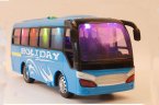 Kids Large Scale Green / Blue Plastic Holiday Coach Bus Toy