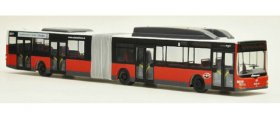 Red 1:87 Scale Rietze Man Lions Articulated City Bus Model