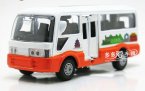 Pull-Back Function Kids White-Orange Die-Cast BeiJing Tour Bus