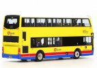 Yellow 1:76 NO.6 Diecast ADL Enviro 400 Double Decker Bus Model