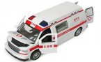 Kids 1:32 Scale White Diecast GMC Ambulance Toy