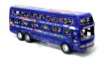 Kids Red / Blue Plastic Made Double Decker Bus Toy