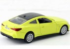 Yellow 1:42 Scale Kids Diecast BMW M4 Car Toy