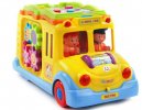 NO.796 Yellow Cartoon Educational School Bus Toy