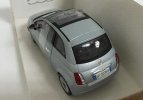 1:24 Scale Silver-Blue MondoMotors Diecast FIAT 500 Model