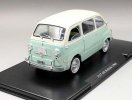 White-Blue 1:24 Whitebox Diecast 1960 Fiat 600 Multipla Model