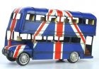 Blue Union Jack Routemaster London Double Decker Bus Model
