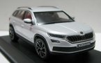 1:43 Scale Red / White / Silver Diecast Skoda Kodiaq Model