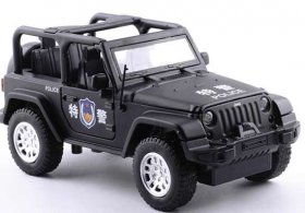 1:32 Scale Kids Black Police Diecast Jeep Car Toy