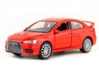 Red Kids 1:36 Scale Diecast Mitsubishi Lancer Evolution X Toy