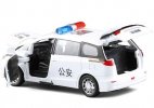 Kids 1:32 Scale White Police Diecast Toyota Previa Toy