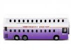 White-Purple LWB Diecast ADL Trident Double Decker Bus Model