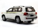 White / Green 1:18 Scale Diecast 2012 Toyota Land Cruiser Model