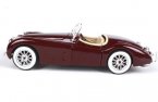 Wine Red / Silver 1:24 Bburago Diecast Jaguar XK120 Model