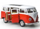 Kids Red / Brown 1:30 Scale Diecast Volkswagen T1 Bus Toy