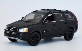 1:18 Matte Black Welly Diecast Volvo XC90 V8 SUV Model